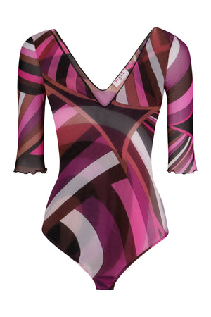 EMILIO PUCCI Fuchsia Printed Bodysuit