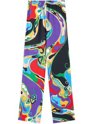 EMILIO PUCCI Graphic Printed Floor-Length Trousers for Women