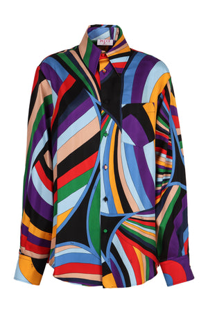 EMILIO PUCCI Vibrant Printed Silk Shirt