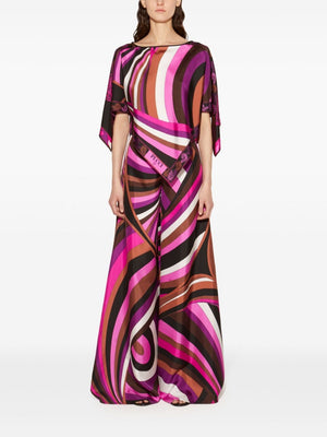 EMILIO PUCCI Women's Printed Blouse with Asymmetric Hem - Fall 2024