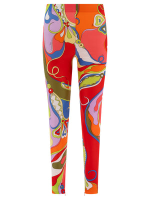 EMILIO PUCCI ORCHIDEE-PRINT LEGGINGS