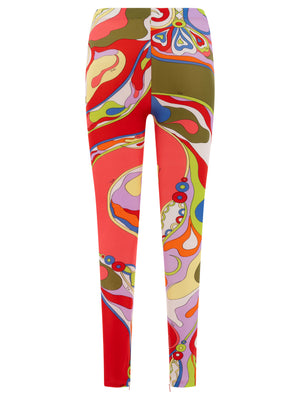 EMILIO PUCCI ORCHIDEE-PRINT LEGGINGS