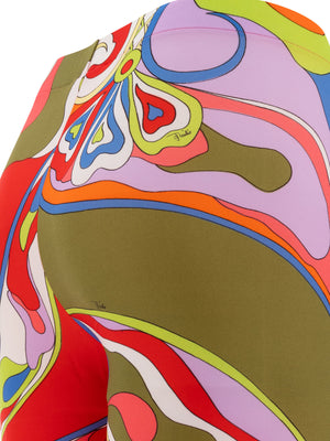 EMILIO PUCCI ORCHIDEE-PRINT LEGGINGS