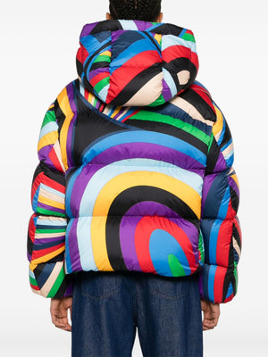 EMILIO PUCCI Multicolor Printed Nylon Down Jacket for Women