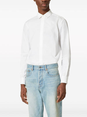 VALENTINO GARAVANI Rockstud Untitled Cotton Shirt - White