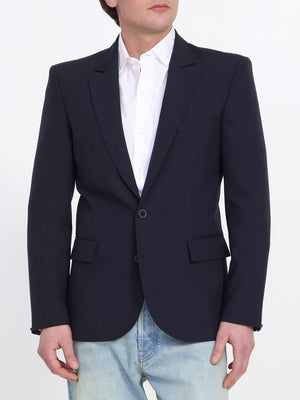 VALENTINO GARAVANI Men's Navy Single-Breasted Jacket - Regular Fit