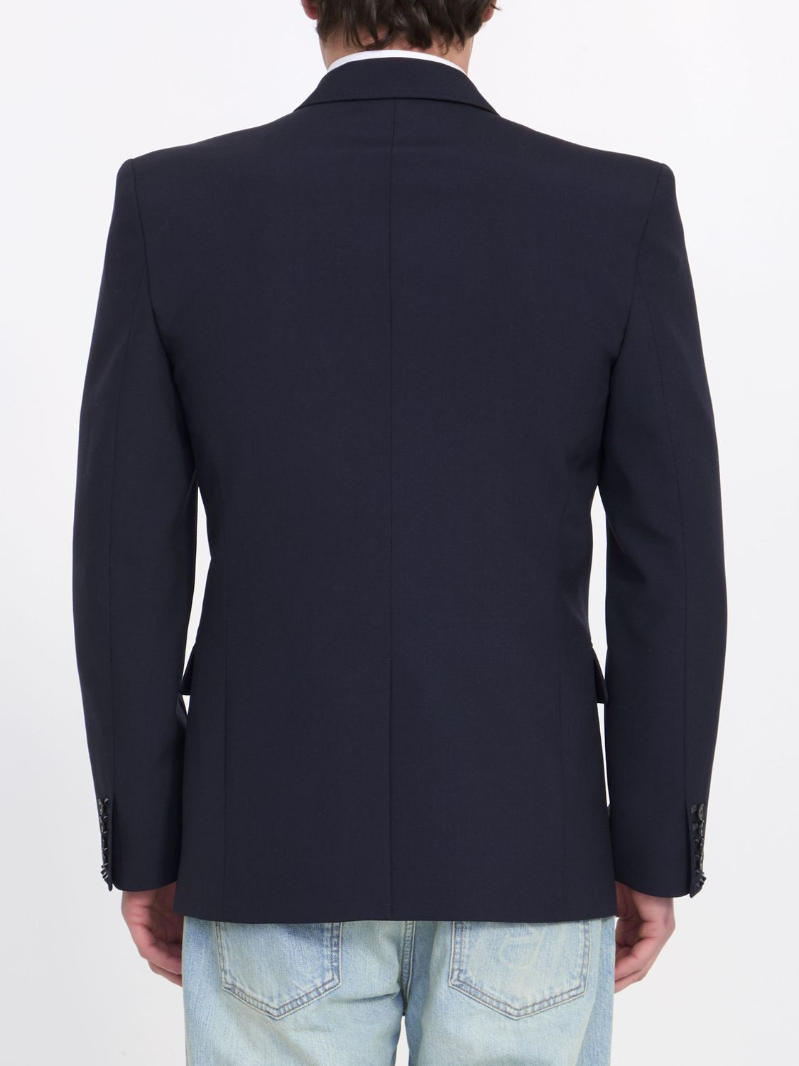 VALENTINO GARAVANI Men's Navy Single-Breasted Jacket - Regular Fit
