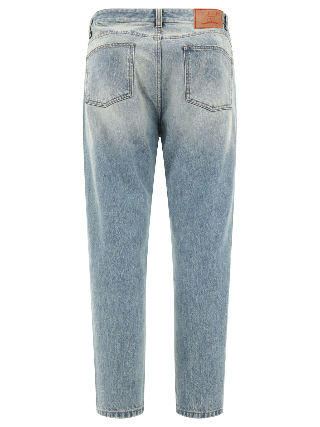 VALENTINO Mid-Rise Tapered Leg Denim Jeans