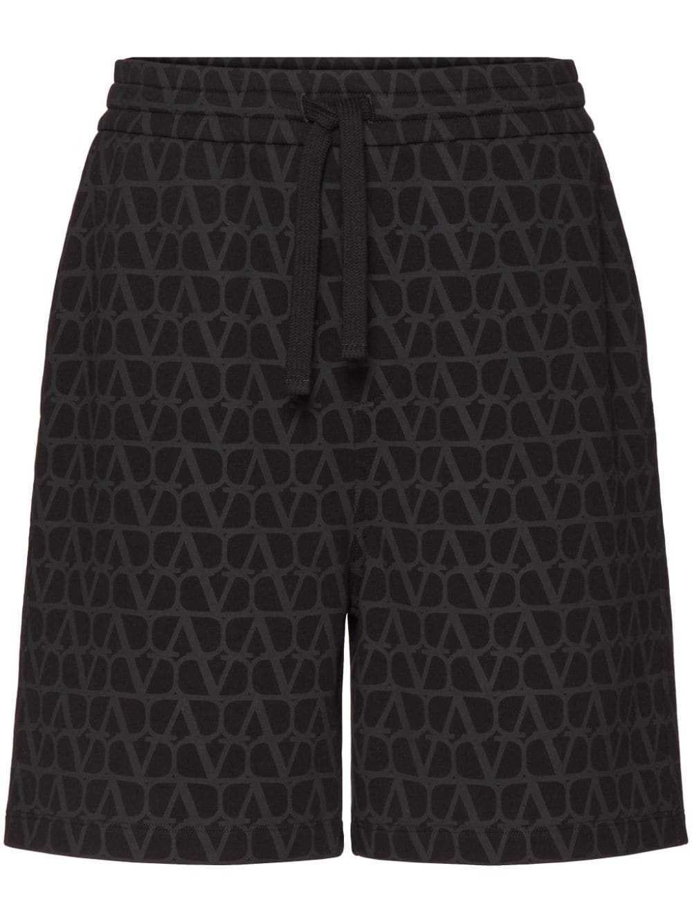 Bermuda Shorts Cotton Đen Iconic nam