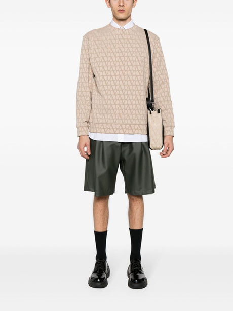 VALENTINO Mens Iconographic Toile Sweatshirt in Melangrey for SS24