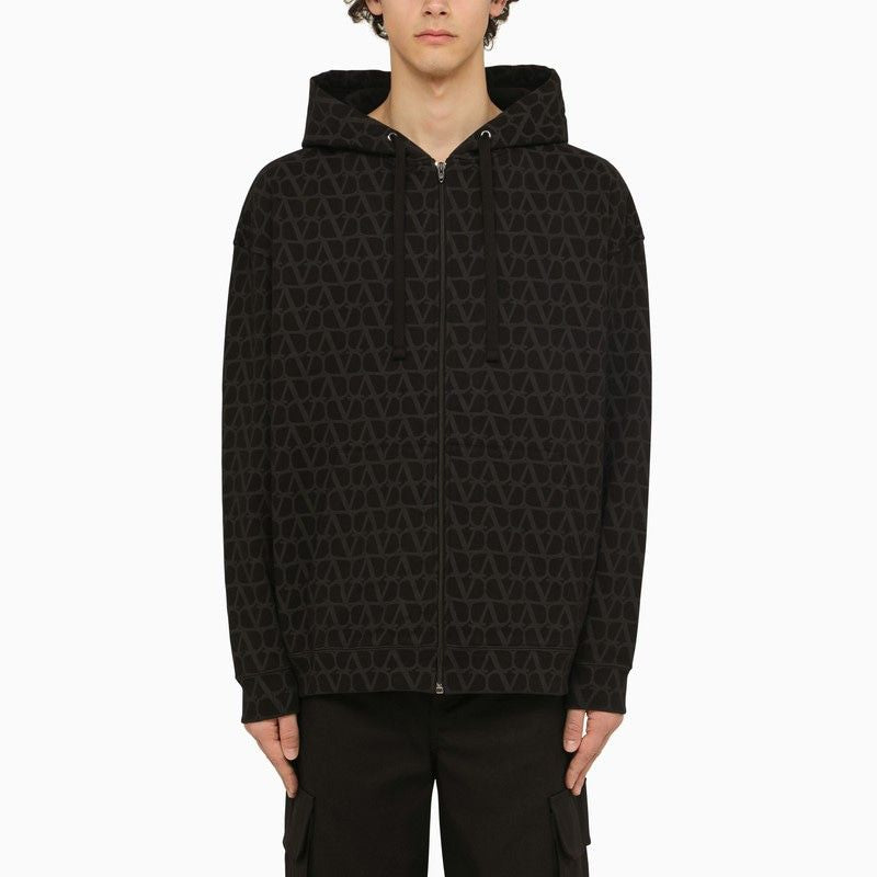 VALENTINO Men's Cotton Full Zip Hoodie