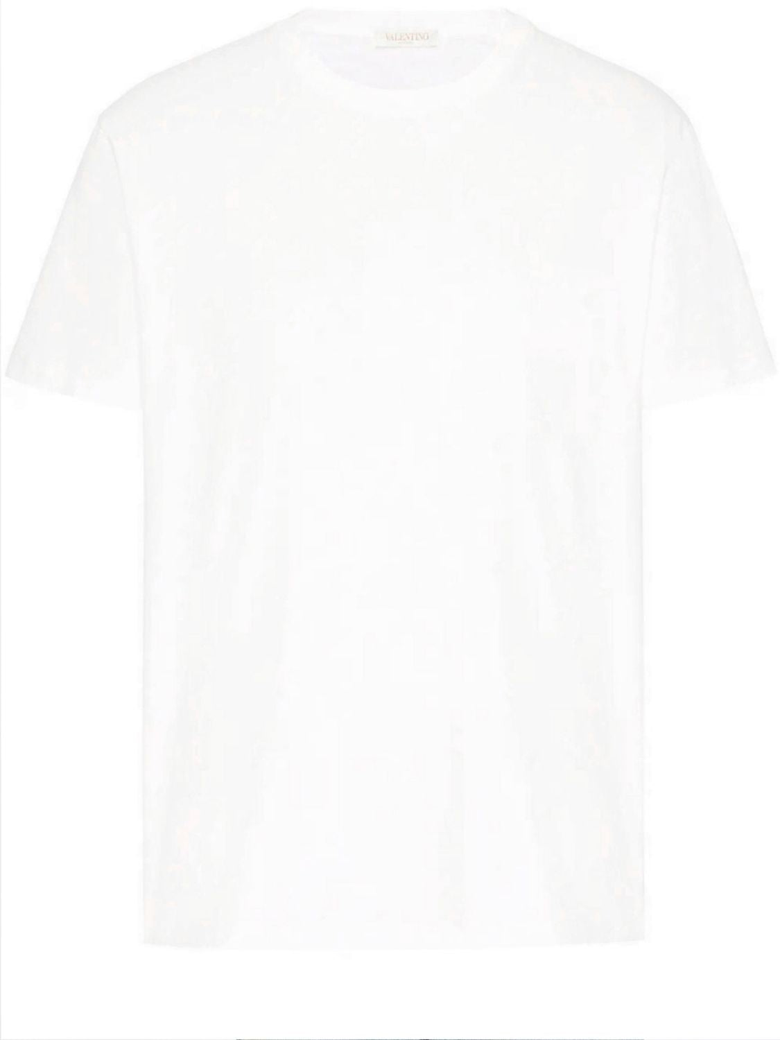 Classic White Cotton T-Shirt for Men - Short-Sleeved Valentino Garavani Tee