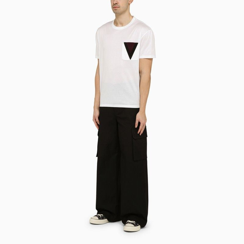 VALENTINO Sleek Black Cotton Cargo Pants