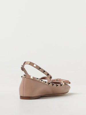 Pink Valentino Rockstud Ballerina Shoes for Women