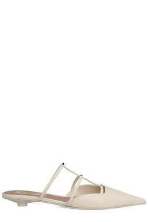 VALENTINO GARAVANI Smooth Leather Rockstud Wispy Mini Flat Sandals