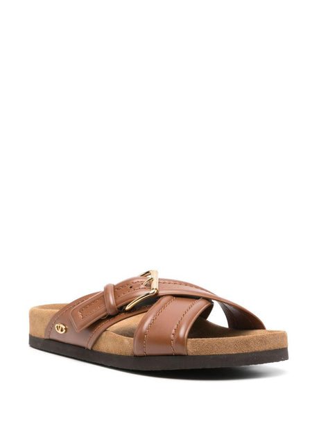 VALENTINO Tobacosiga Calf Leather Sandals for Women