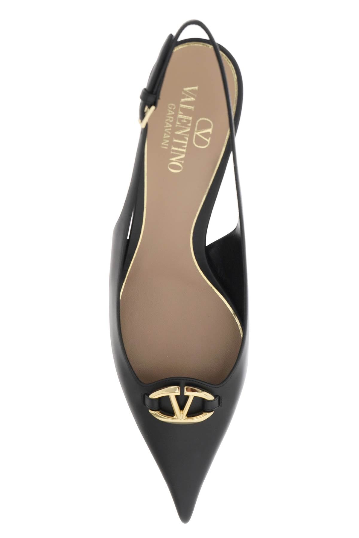 VALENTINO GARAVANI Elevated Slingback Pumps with Logo - 6CM Heel