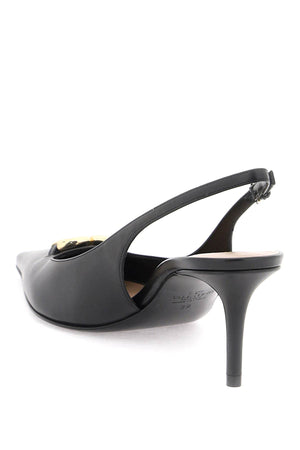 VALENTINO GARAVANI Elevated Slingback Pumps with Logo - 6CM Heel