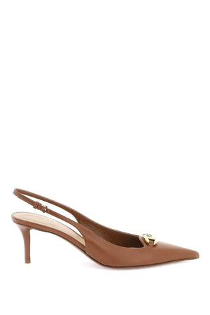 VALENTINO GARAVANI Elevated Slingback Pumps with Logo - 6CM Heel