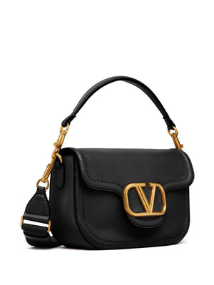 VALENTINO GARAVANI Mini Grained Leather Shoulder Bag - 23.5cm x 18cm x 8cm