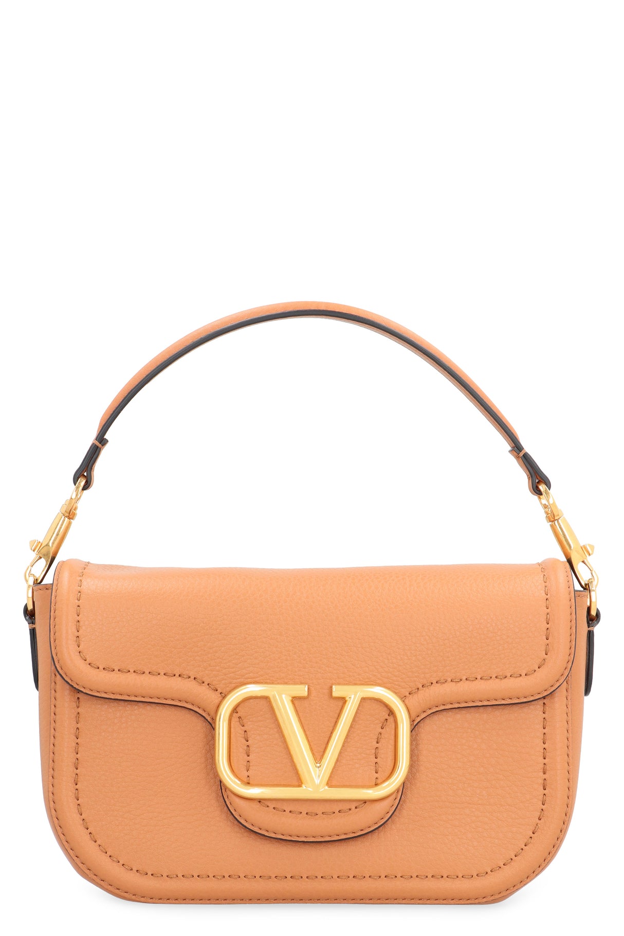 VALENTINO GARAVANI Mini Grained Leather Shoulder Bag - 23.5cm x 18cm x 8cm