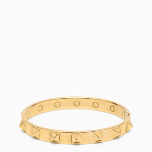 VALENTINO GARAVANI Gold-Toned Rockstud Rigid Bracelet for Women SS24