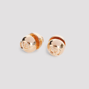 VALENTINO GARAVANI Chic Metallic Brass Earrings