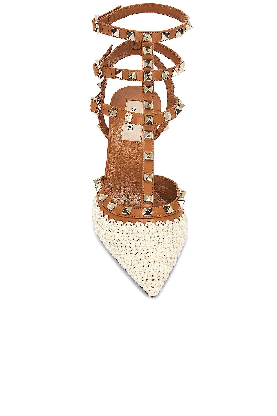 VALENTINO Glamorous Beige Caged Pumps for Women - SS24 Collection