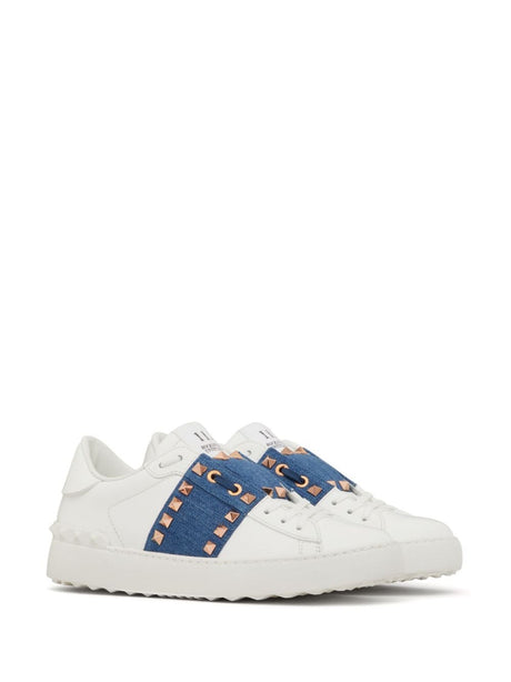 VALENTINO Elevate Your Style with These Luxe Leather Sneakers in Blue