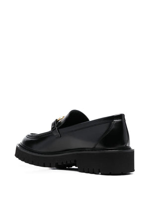 VALENTINO Women's V-Logo Signature Loafers in Black for SS24