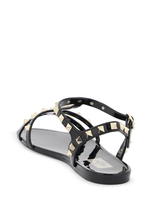 VALENTINO GARAVANI Platinum-Studded Rubber Sandals for the Fashion-Forward Woman