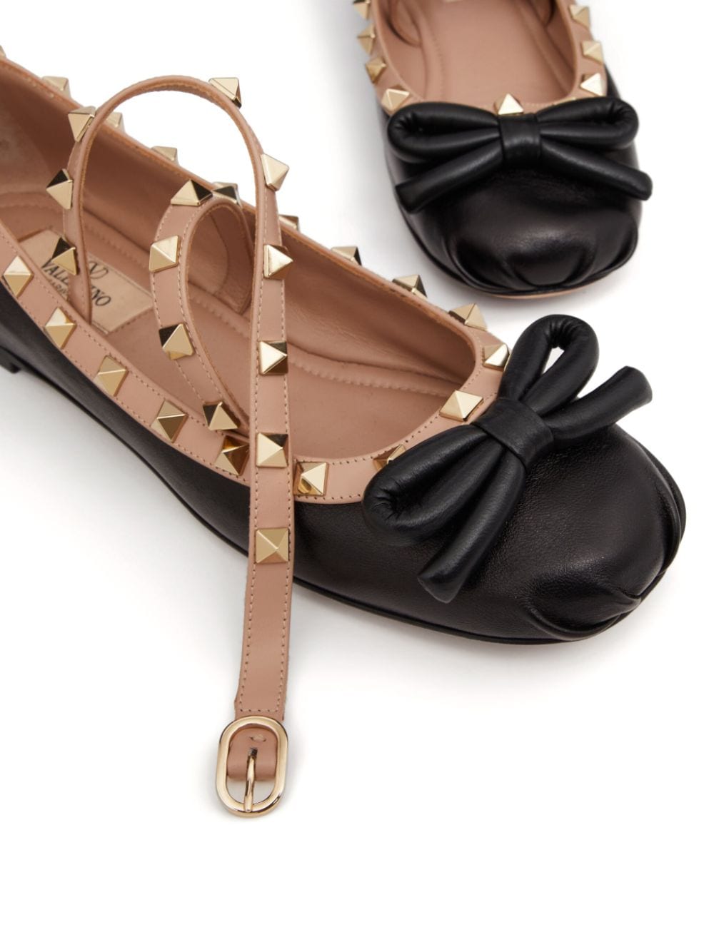 VALENTINO GARAVANI Studded Leather Ballerina Shoes for Women