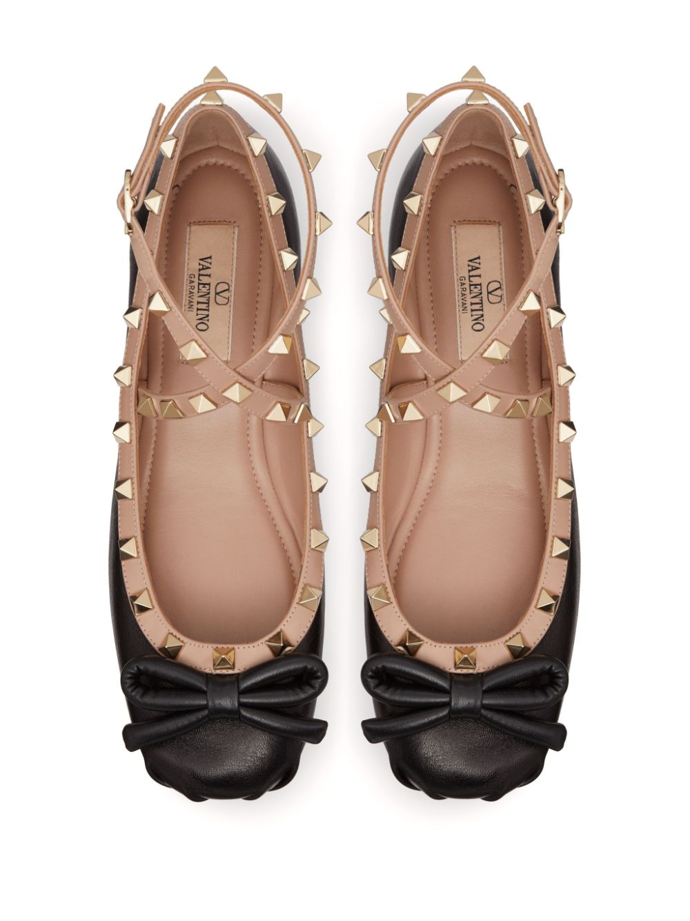 VALENTINO GARAVANI Studded Leather Ballerina Shoes for Women