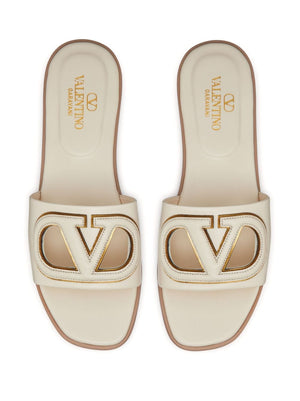 Giày Sandal VLOGO thanh lịch màu trắng cho nữ - Bộ sưu tập SS24