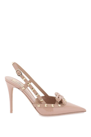 VALENTINO GARAVANI Rockstud Bow Slingback Pumps - 10CM Heel