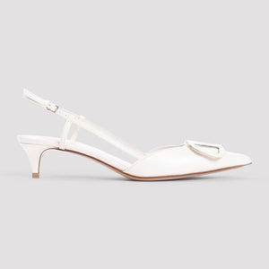 Sandal Quai Hậu Da Màu Nude Sang Trọng với Gót 4 cm