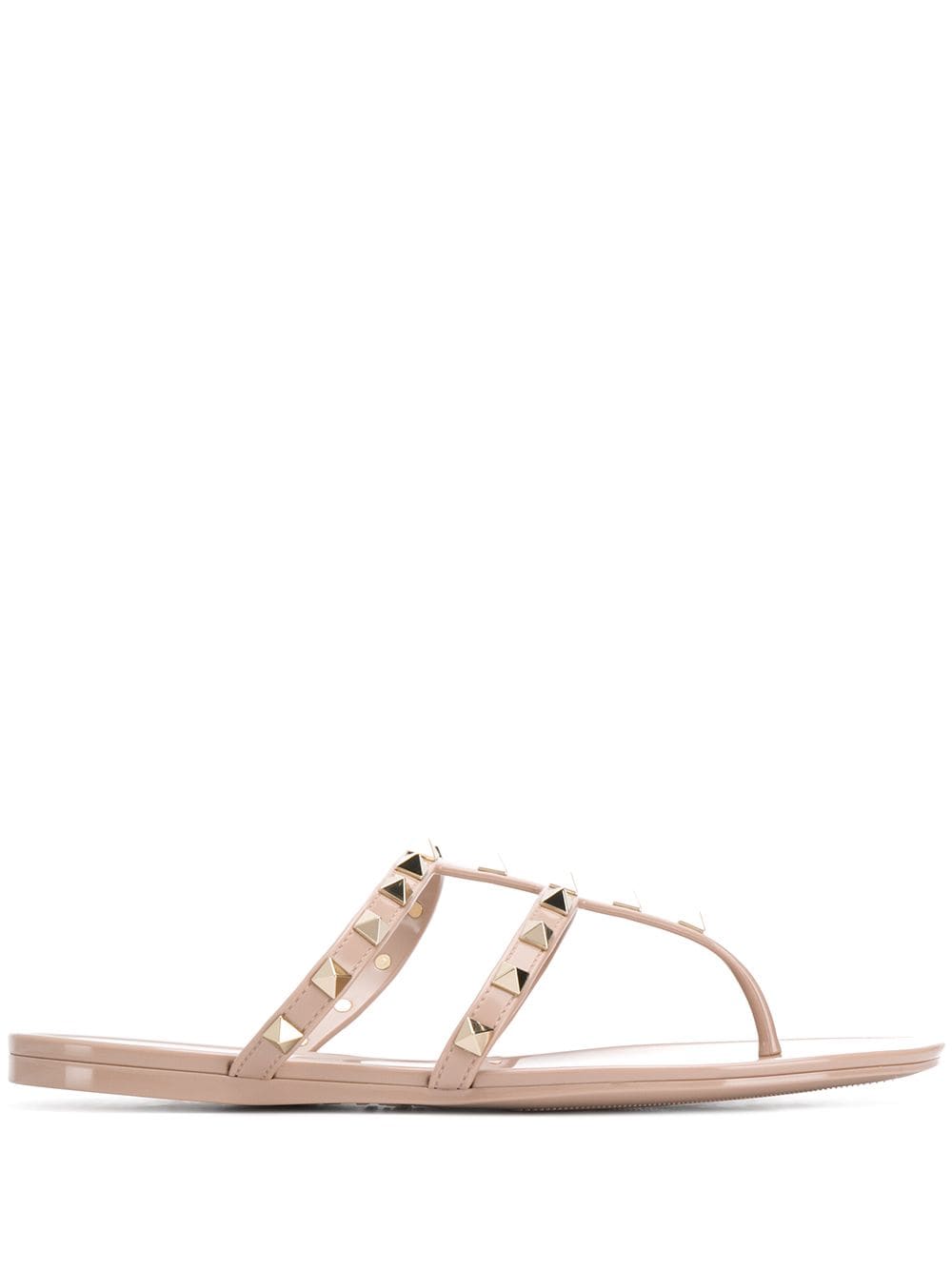 VALENTINO GARAVANI Studded Thong Sandals in Powder for Women