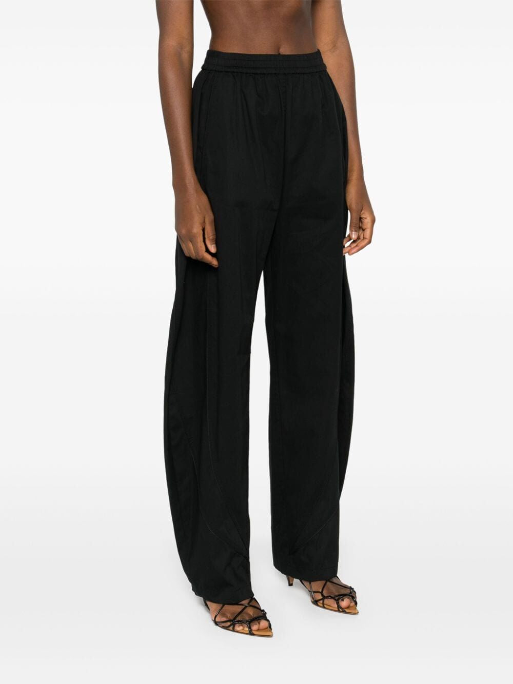 ALEXANDER WANG Chic Black Track Pants with Piping Detail