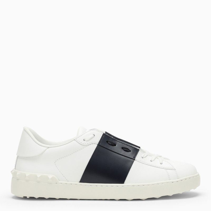 VALENTINO GARAVANI Men's White and Black Open Sneakers for SS24