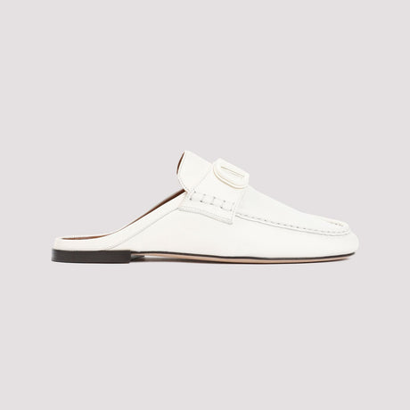 VALENTINO GARAVANI Signature V Logo Leather Slip-On Shoes for Men