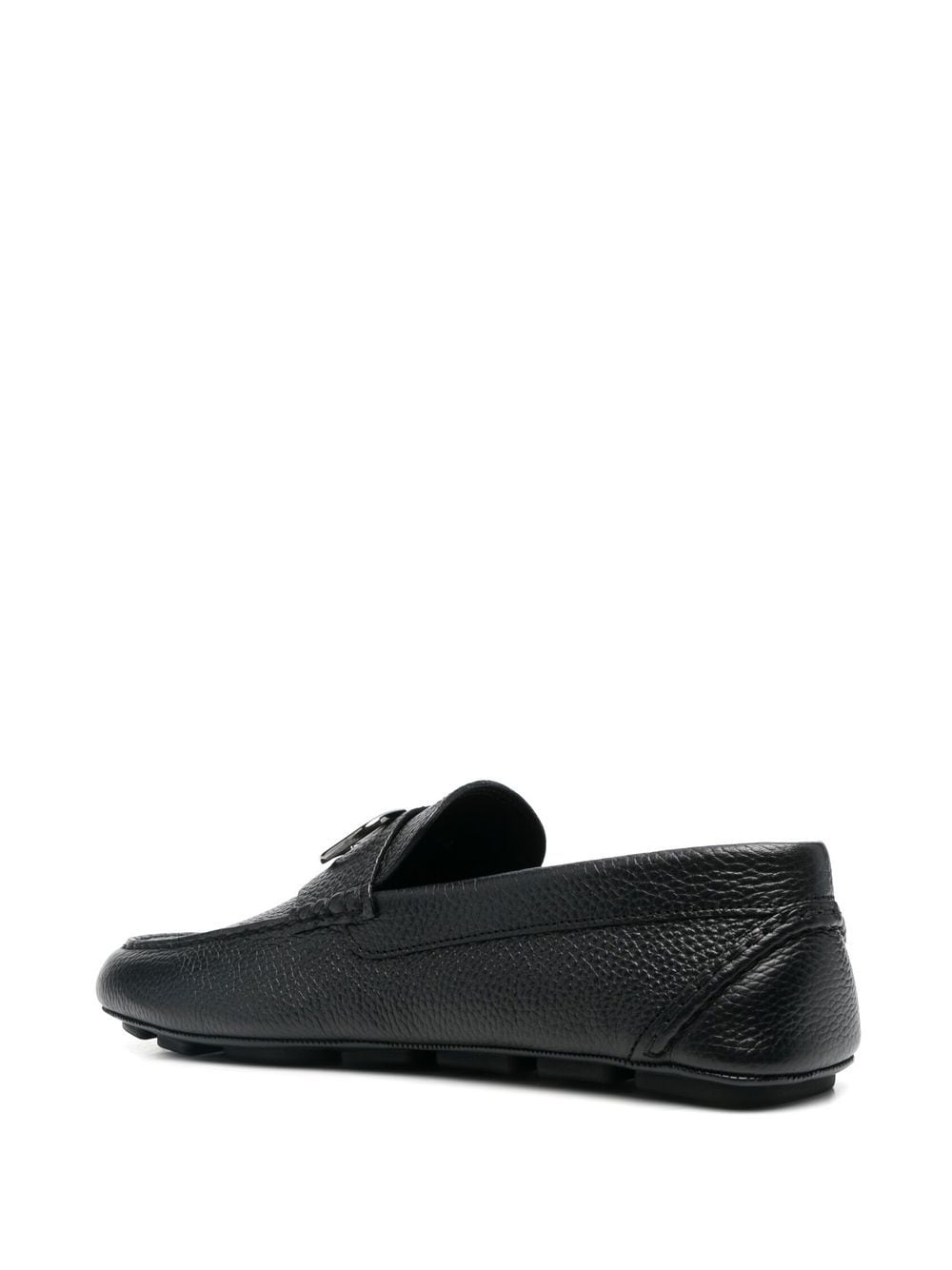 VALENTINO GARAVANI Signature VLogo Black Leather Loafers