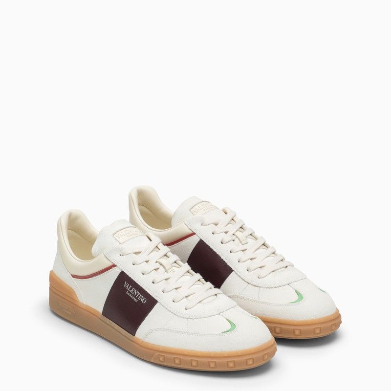 VALENTINO GARAVANI Beige and Black Leather Trainers for Men