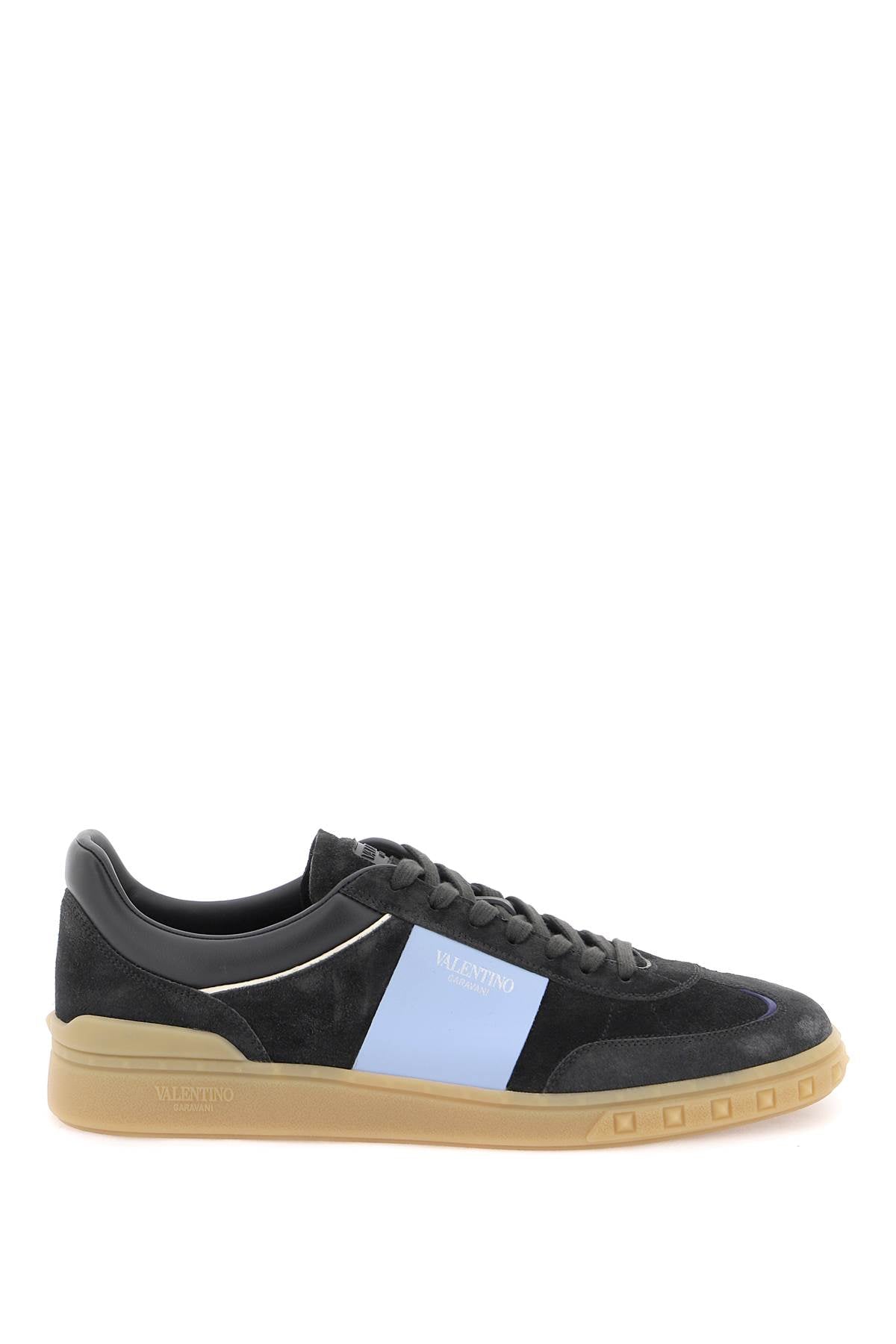 VALENTINO GARAVANI Beige and Black Leather Trainers for Men