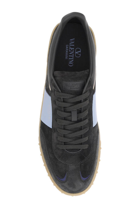 VALENTINO GARAVANI Beige and Black Leather Trainers for Men