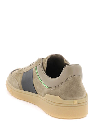 VALENTINO GARAVANI Beige and Black Leather Trainers for Men