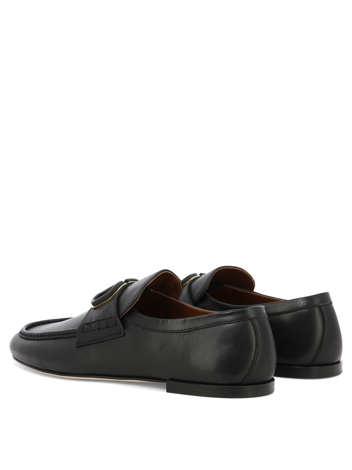 VALENTINO GARAVANI Men's Black VLogo Signature Leather Loafers for SS24