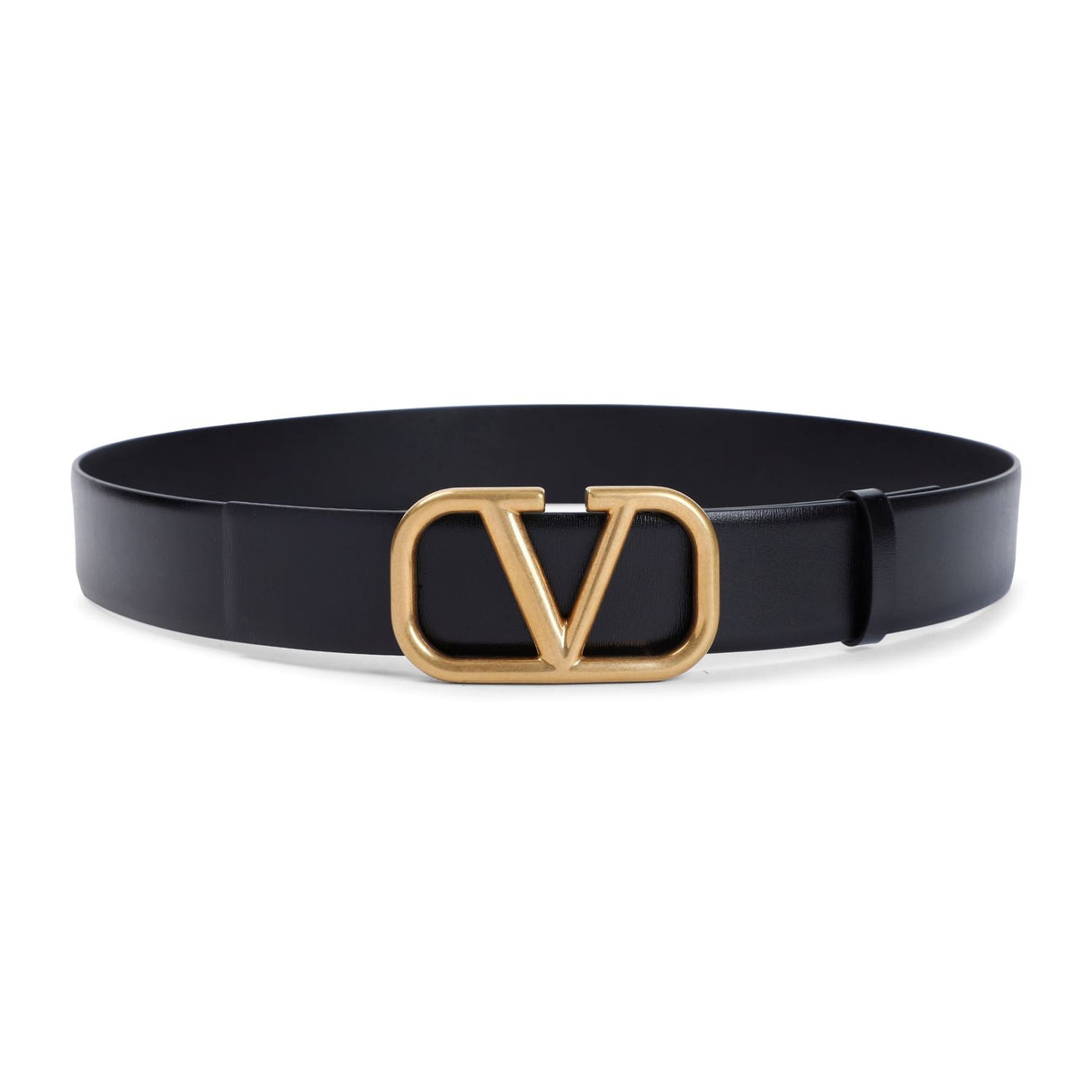 VALENTINO GARAVANI Signature VLogo Brushed Leather Belt, 4cm