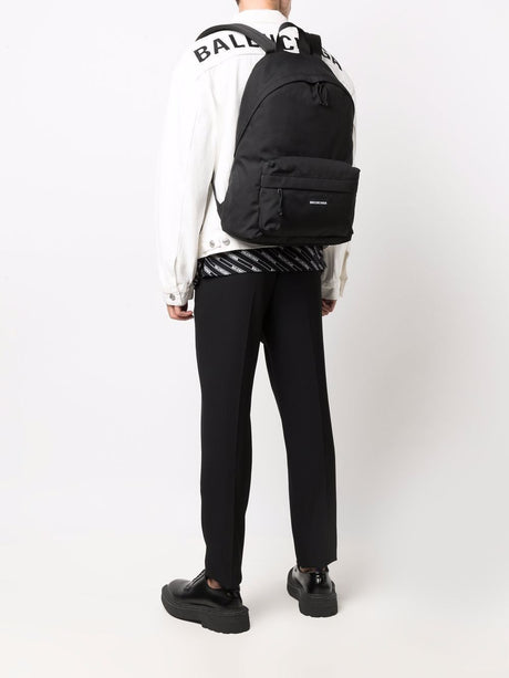 BALENCIAGA Stylish Plain Black Nylon Backpack for Women - SS24