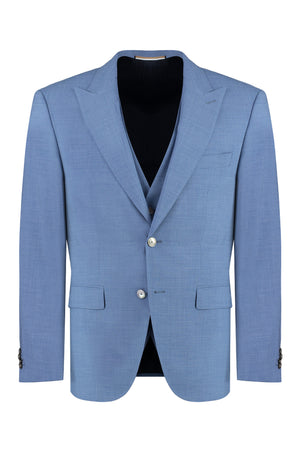 BOSS STRETCH WOOL THREE-PIECES SUIT