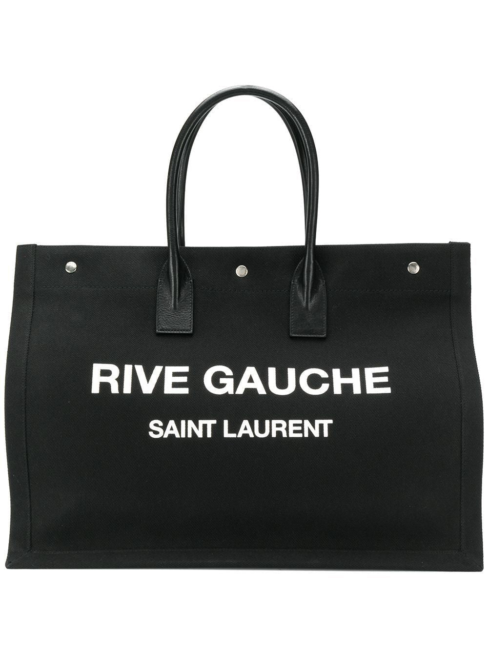 SAINT LAURENT Canvas Tote Handbag for Men - Black